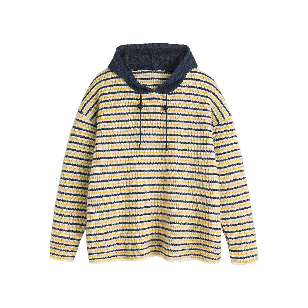 UNIKCOSA Velora Color Block Striped Hooded Knit Sweater 💫