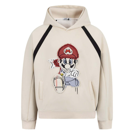 UNIKCOSA RetroMuse Colorblock Cartoon Hooded Sweatshirt 💫