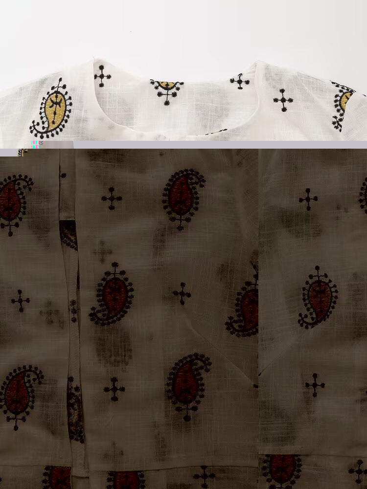 UNIKCOSA Velora Aurelia Embroidered Print Two-Piece Set 💫