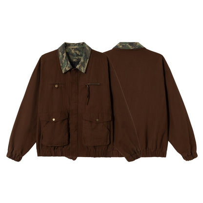 UNIKCOSA Velora Collar Splice Functional Loose Fit Jacket 💫