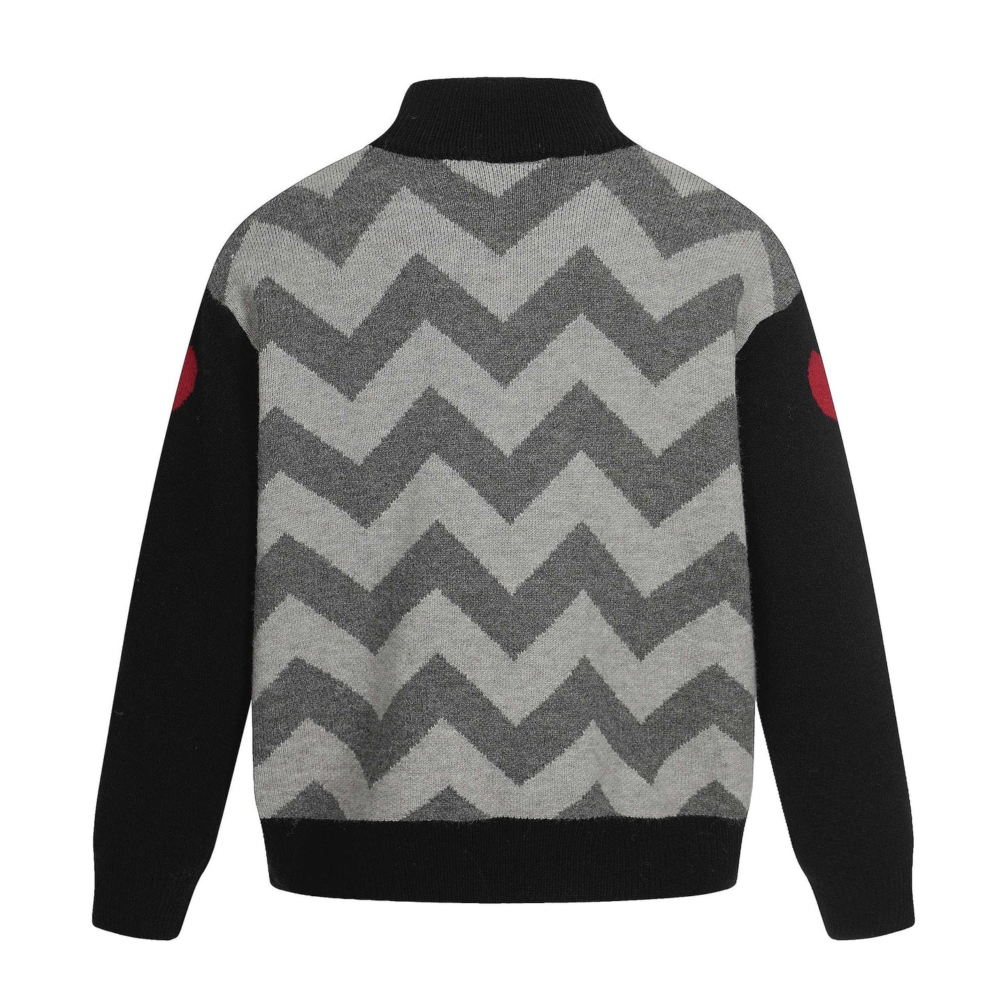 UNIKCOSA NoirFit Color Block DiamondGrid Cardigan Sweater 🌆