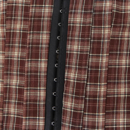 UNIKCOSA Velora Plaid Waist Cinching Strapless Dress 💫