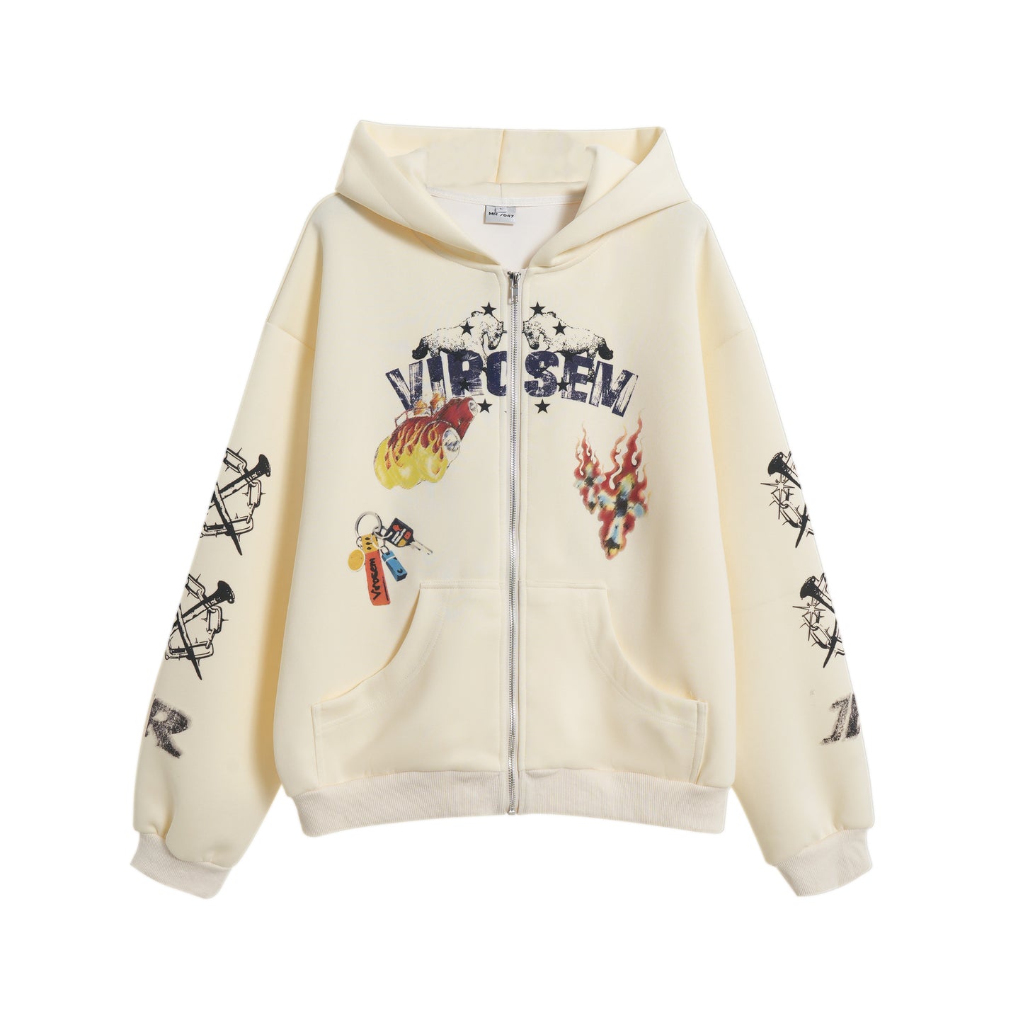 UNIKCOSA UrbanSoul Street Style Pattern Hoodie Cardigan 💫