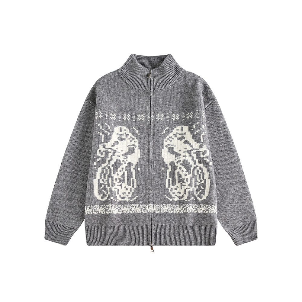 UNIKCOSA RetroMuse Knit Cardigan With Twist Pattern 💫