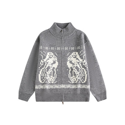 UNIKCOSA RetroMuse Knit Cardigan With Twist Pattern 💫