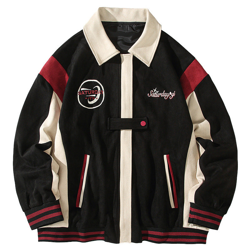 UNIKCOSA UrbanSoul Unisex Loose Street Jacket Round Hem 💫