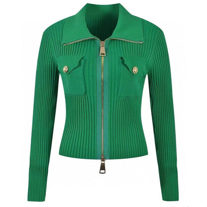 UNIKCOSA Velora Embroidered Lapel Cardigan Slim Fit 💫