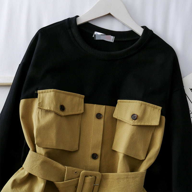 UNIKCOSA Velora Color-Contrast Bat-Sleeve Longline Coat 🌆