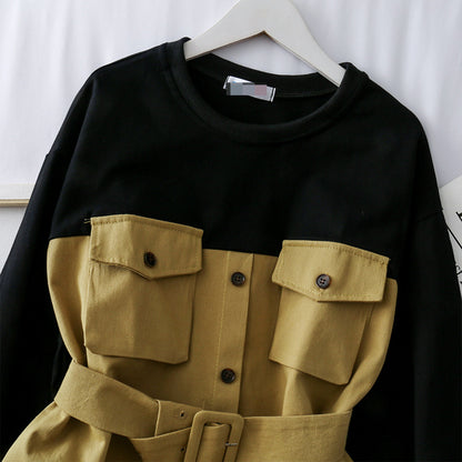 UNIKCOSA Velora Color-Contrast Bat-Sleeve Longline Coat 🌆