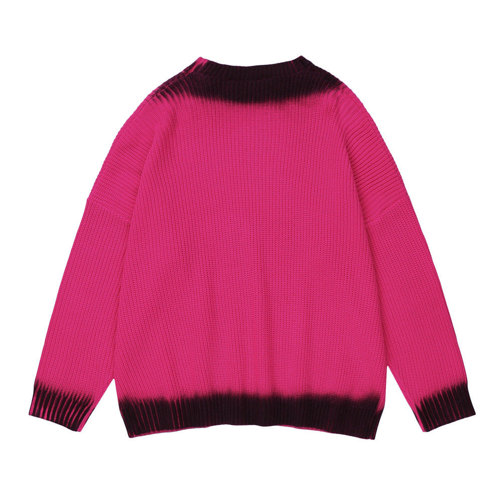 UNIKCOSA Letter Crew Neck Sweater – Street Style Pullover for Men