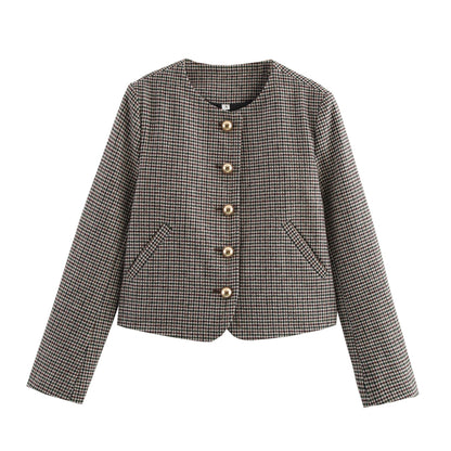 UNIKCOSA LuxeEase Longsleeve Suit Jacket Houndstooth Skirt💫