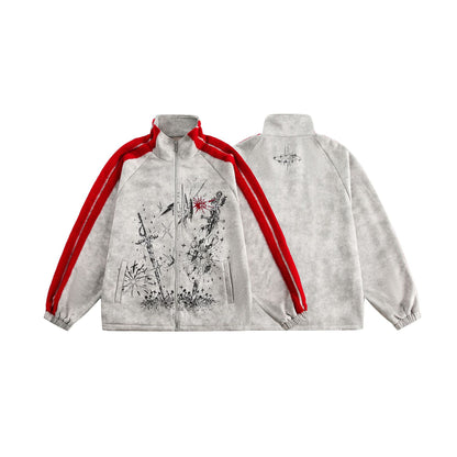 UNIKCOSA NoirFit Street Style Spliced Design Sports Jacket 💫