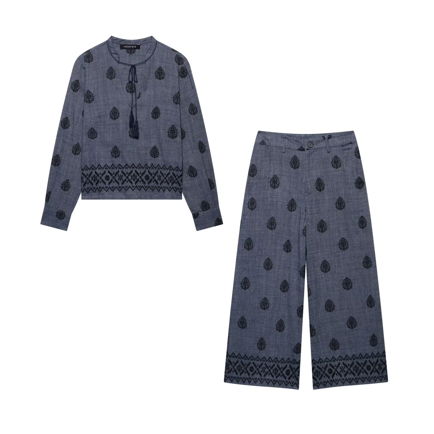 UNIKCOSA Velora Two Piece Set Polka Dot Embroidered 💫