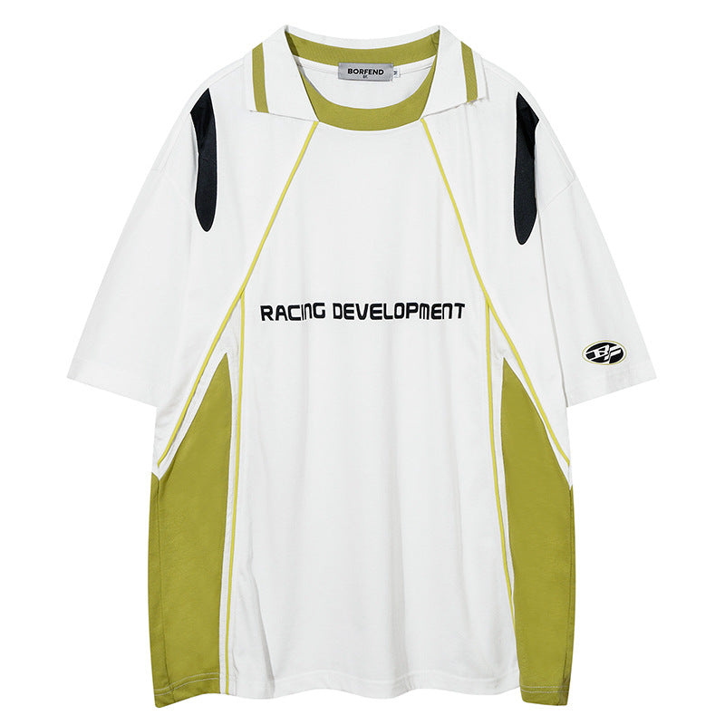 UNIKCOSA LuxeEase Patchwork Short Sleeve Tee Breathable 💫