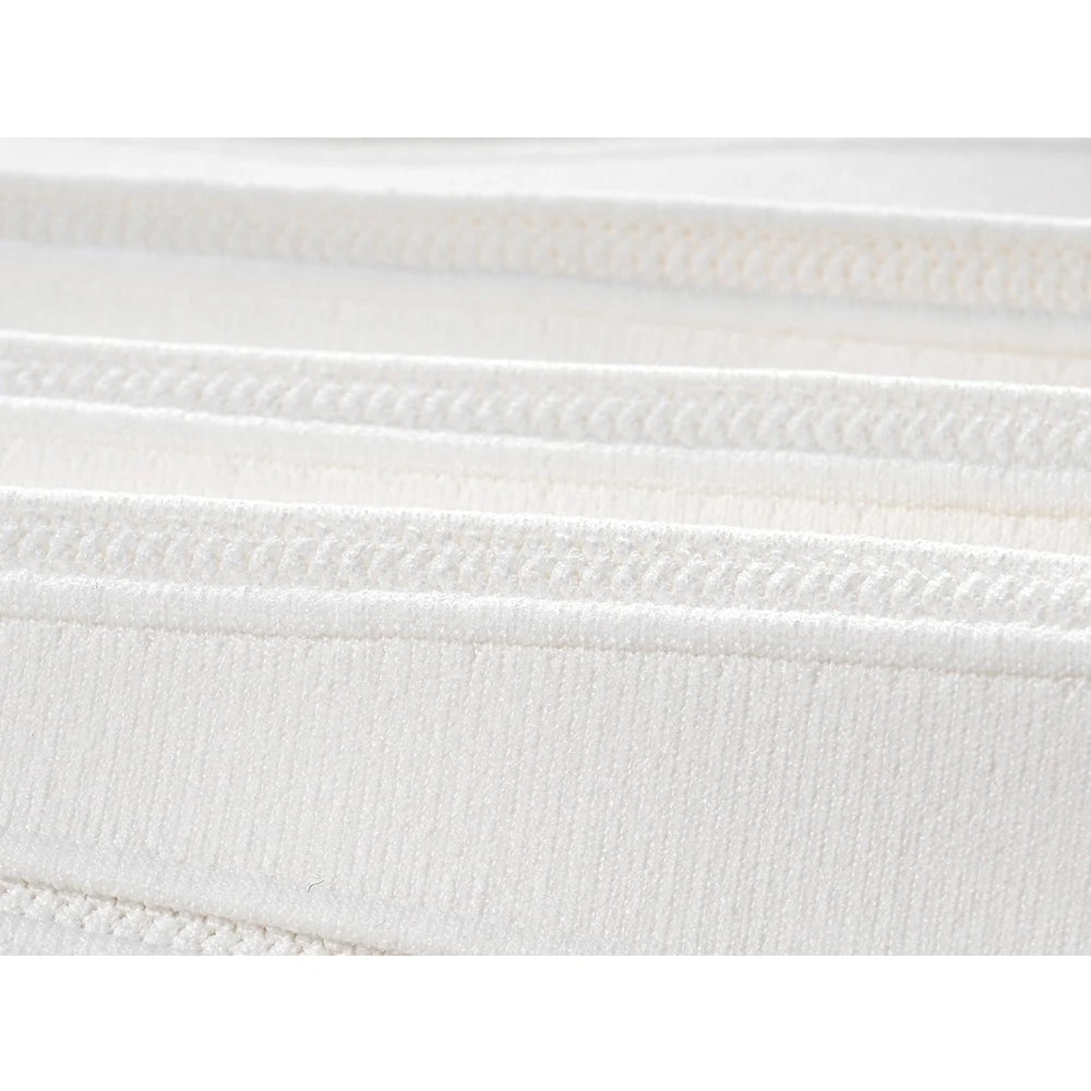 UNIKCOSA Velora A-Line Knit Skirt Black White Mini 🌸