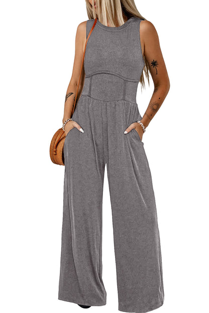 UNIKCOSA Velora Cinched Waist Sleeveless Wide Leg Jumpsuit 💫