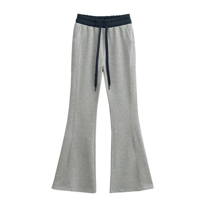 UNIKCOSA Velora Drawcord Elastic Waist Micro Flared Pants💫