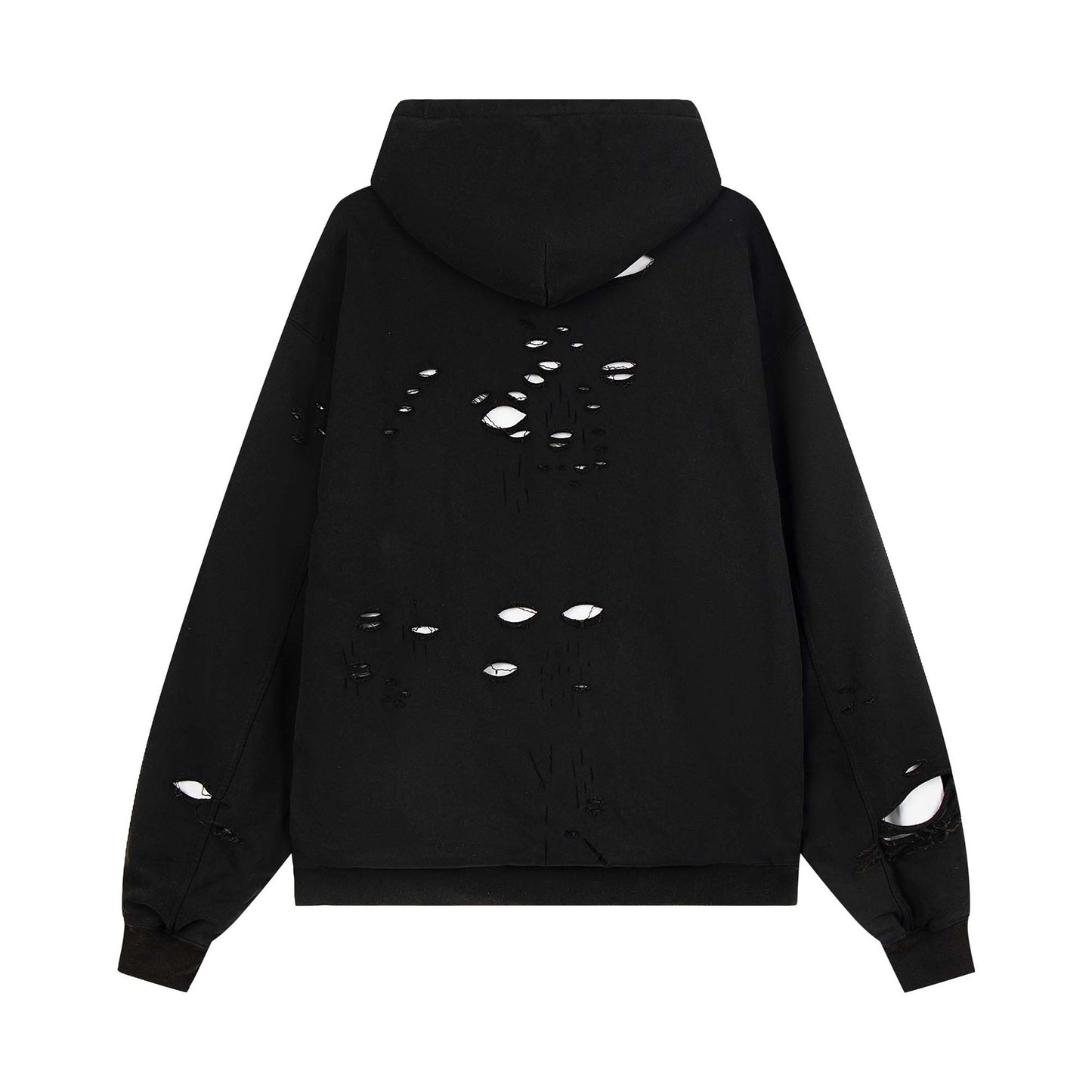 UNIKCOSA UrbanSoul Washed Distressed Letter Print Hoodie 💫