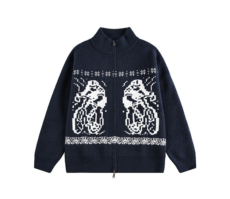 UNIKCOSA RetroMuse Knit Cardigan With Twist Pattern 💫