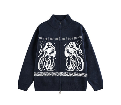 UNIKCOSA RetroMuse Knit Cardigan With Twist Pattern 💫