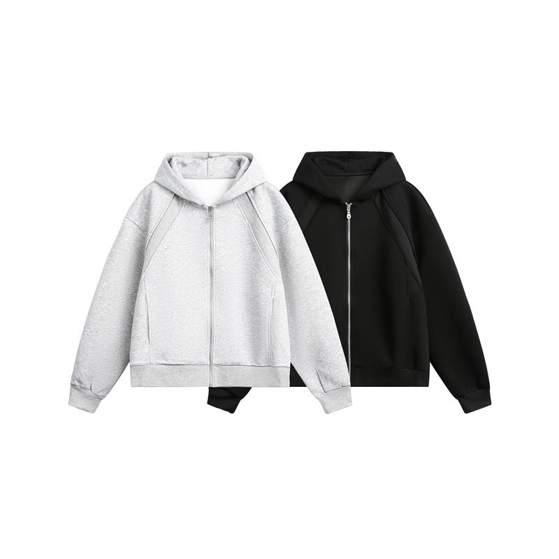 UNIKCOSA Velora College Style Hooded Cardigan Sweatshirt 💫