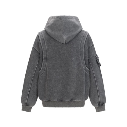 UNIKCOSA RetroMuse Vintage Letter-Washed Hooded Sweatshirt 💫