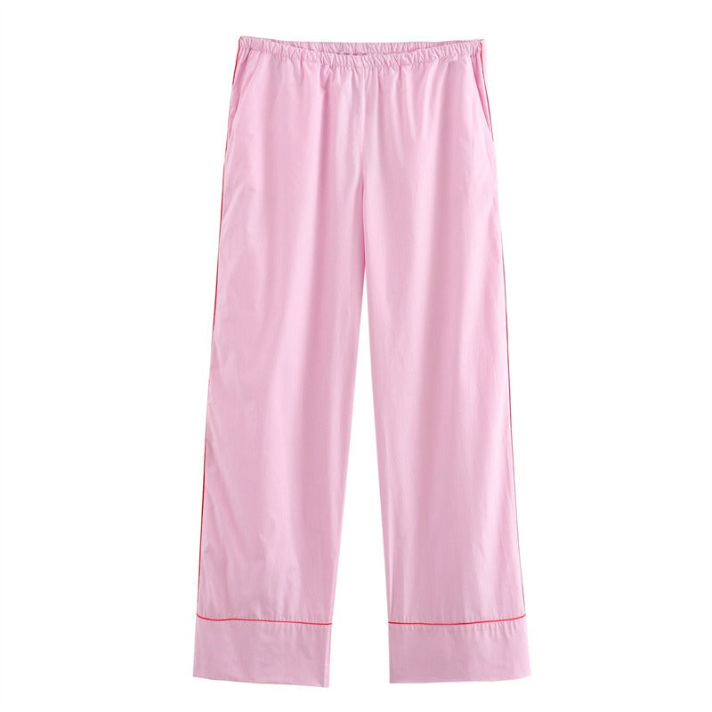 UNIKCOSA LuxeEase Patchwork Pajama Set With Rolling Edge 💫