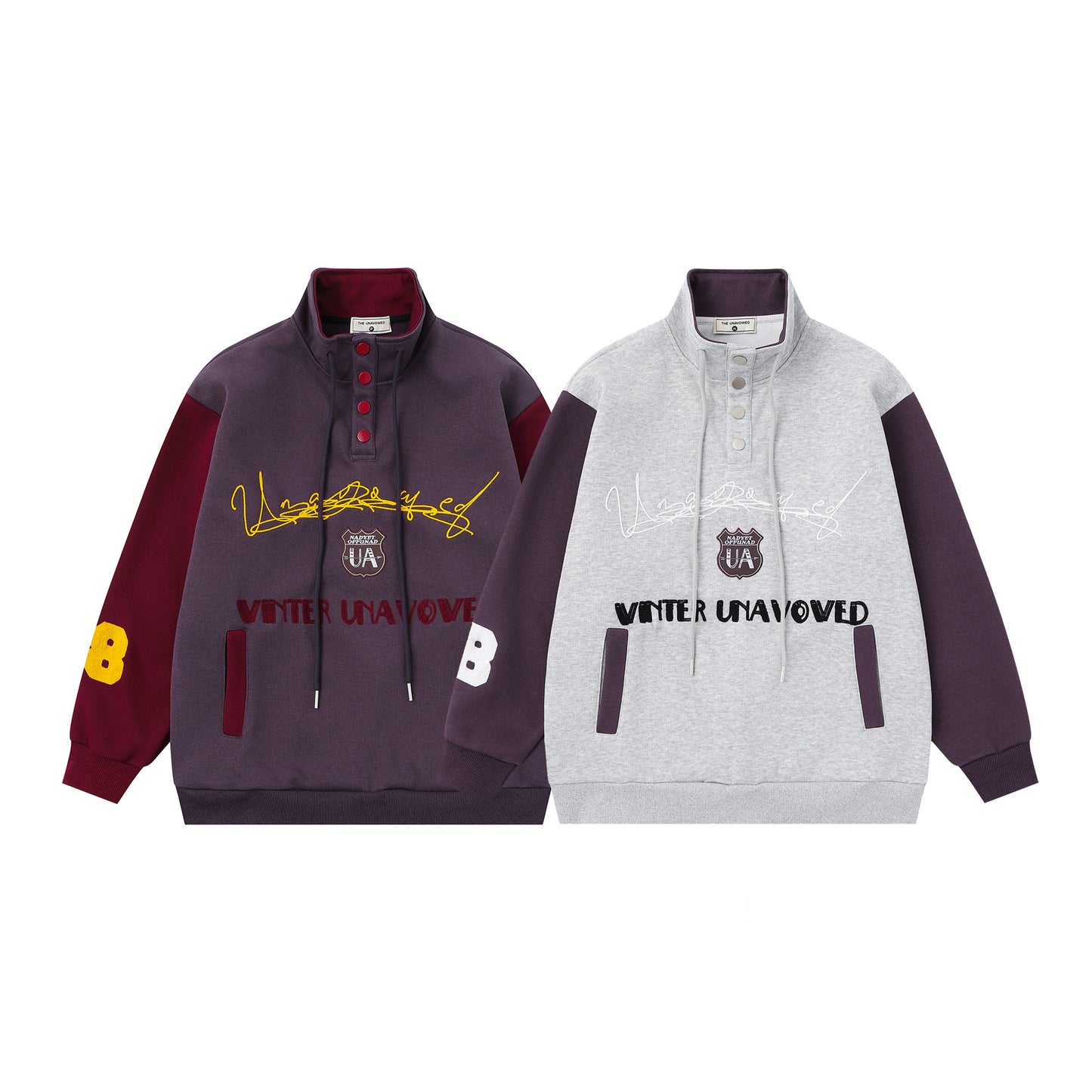 UNIKCOSA UrbanSoul Color Block Jacket With Stand Collar 💫