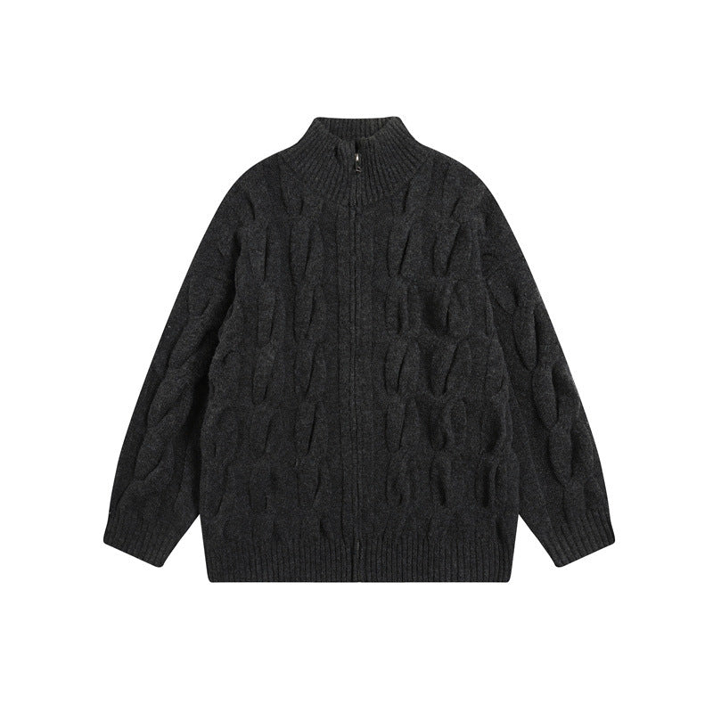 UNIKCOSA Velora Premium Jacquard Cardigan Collared Coat 💫