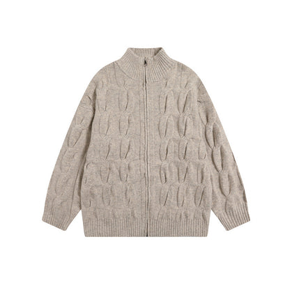 UNIKCOSA Velora Premium Jacquard Cardigan Collared Coat 💫