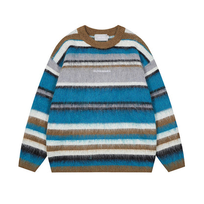 UNIKCOSA UrbanSoul Striped Color Block Knit Sweater 💫
