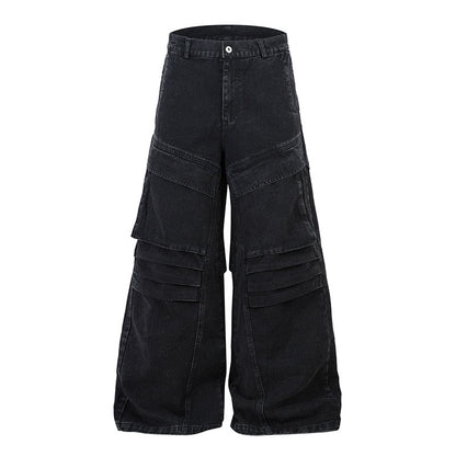 UNIKCOSA NoirFit Heavy Duty Pleated Denim Trousers 💫