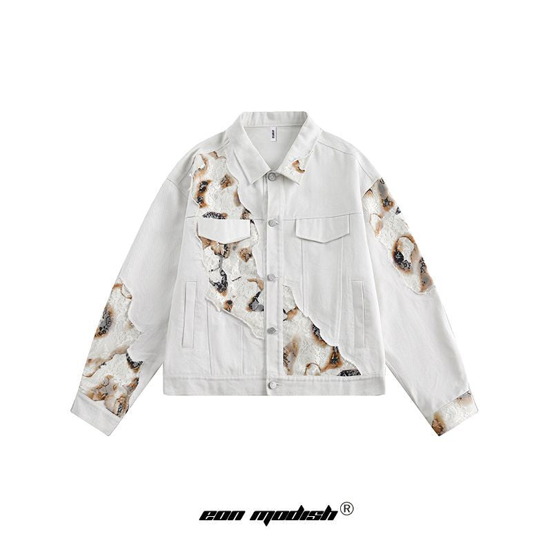 UNIKCOSA UrbanSoul LaceBurn Jacket Street Lace Splice 🖤