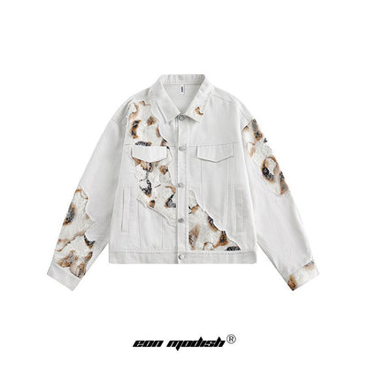 UNIKCOSA UrbanSoul LaceBurn Jacket Street Lace Splice 🖤