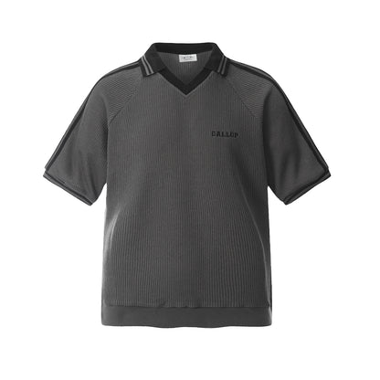 UNIKCOSA LuxeEase Color Block Embroidered Polo Tee Men 💫