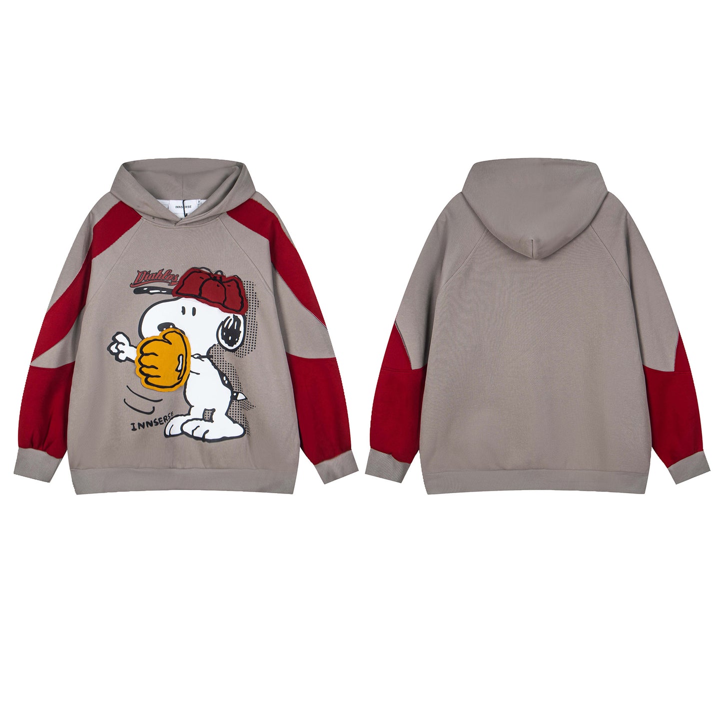 UNIKCOSA RetroMuse Snoopy Cartoon Print Hooded Sweatshirt 💫
