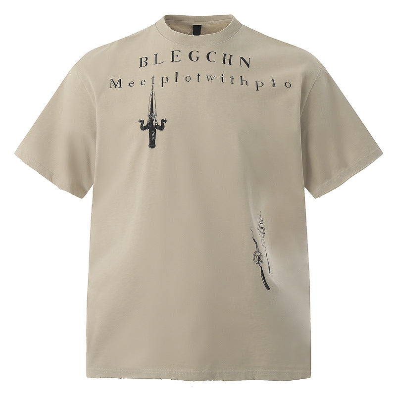 UNIKCOSA Velora Men Loose Fit White Short Sleeve T Shirt 💫