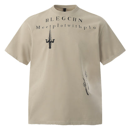 UNIKCOSA Velora Men Loose Fit White Short Sleeve T Shirt 💫