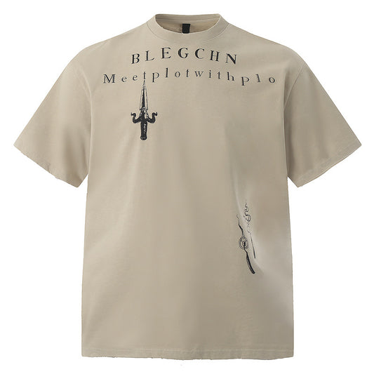 UNIKCOSA Velora Men Loose Fit White Short Sleeve T Shirt 💫