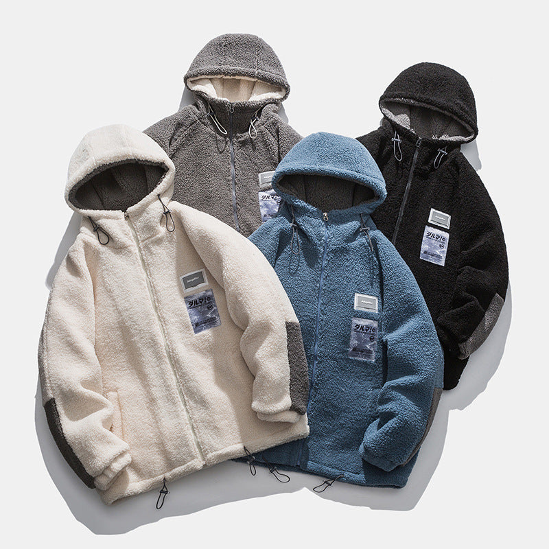 UNIKCOSA NoirFit Men Fleece Lined Winter Coat With Hood 💫