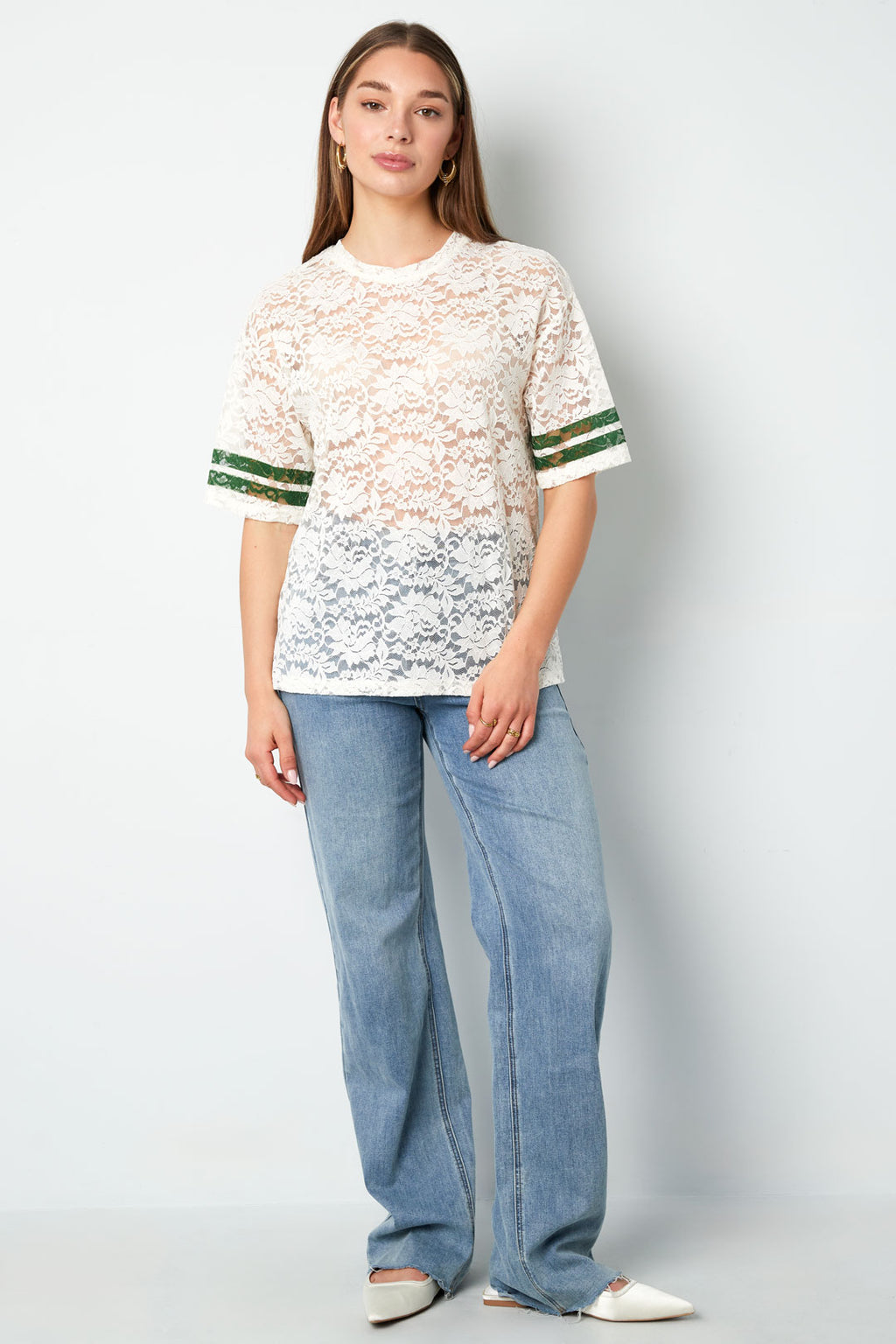 Polyester Fiber Women's T-shirt Sporty Color Clash