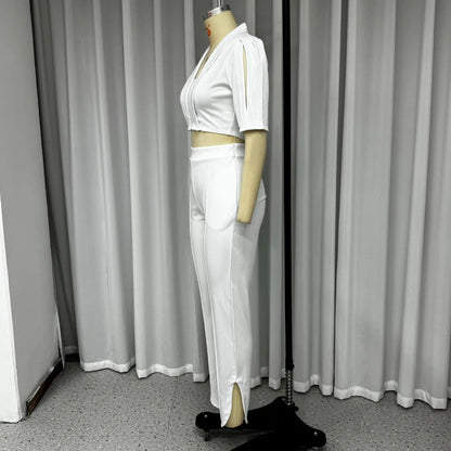 UNIKCOSA LuxeEase Two Piece Set Top High Waist Pants 💫