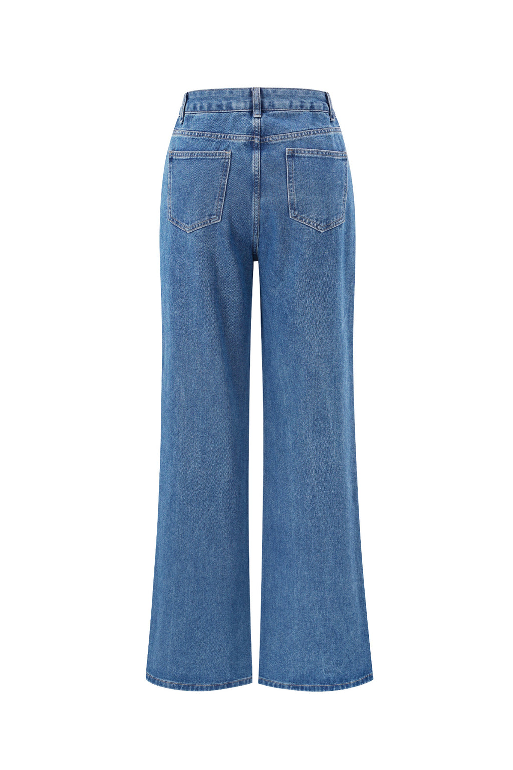 Cotton Woven Women's Straight Leg Denim Pants Heart Embroidery Casual