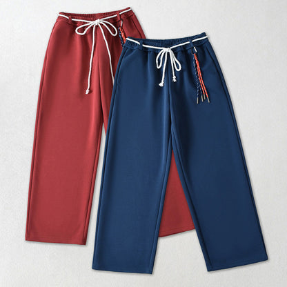 UNIKCOSA Velora Tie Rope Wide Leg Pants Navy Blue 💫