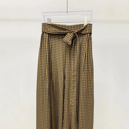 UNIKCOSA Velora Y2K Commuter Wide Leg Plaid Pants 💫