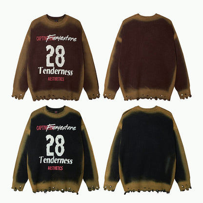 UNIKCOSA ArtCore Printed Loose Street Sweater 🖤