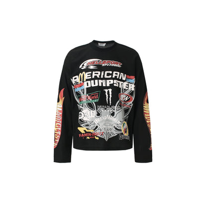 UNIKCOSA StreetTone Long Sleeve Graphic T-Shirt 🖤