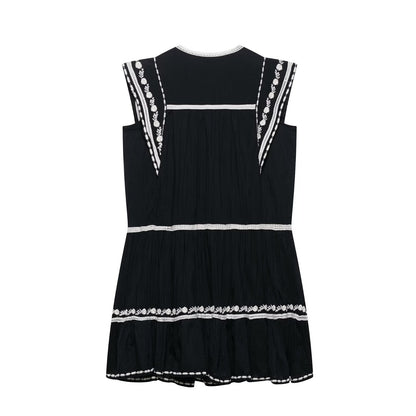 UNIKCOSA Velora Round Neck Sleeveless Ruffle Edge Dress 💫