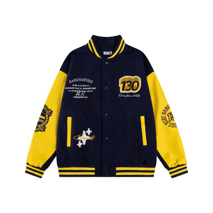 UNIKCOSA UrbanSoul Badge Towel Embroidered Baseball Jacket🌆