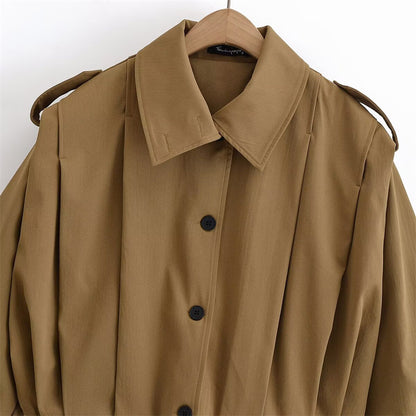 UNIKCOSA EuroChic Turn-Down Collar High-Neck Jacket for Women 🖤